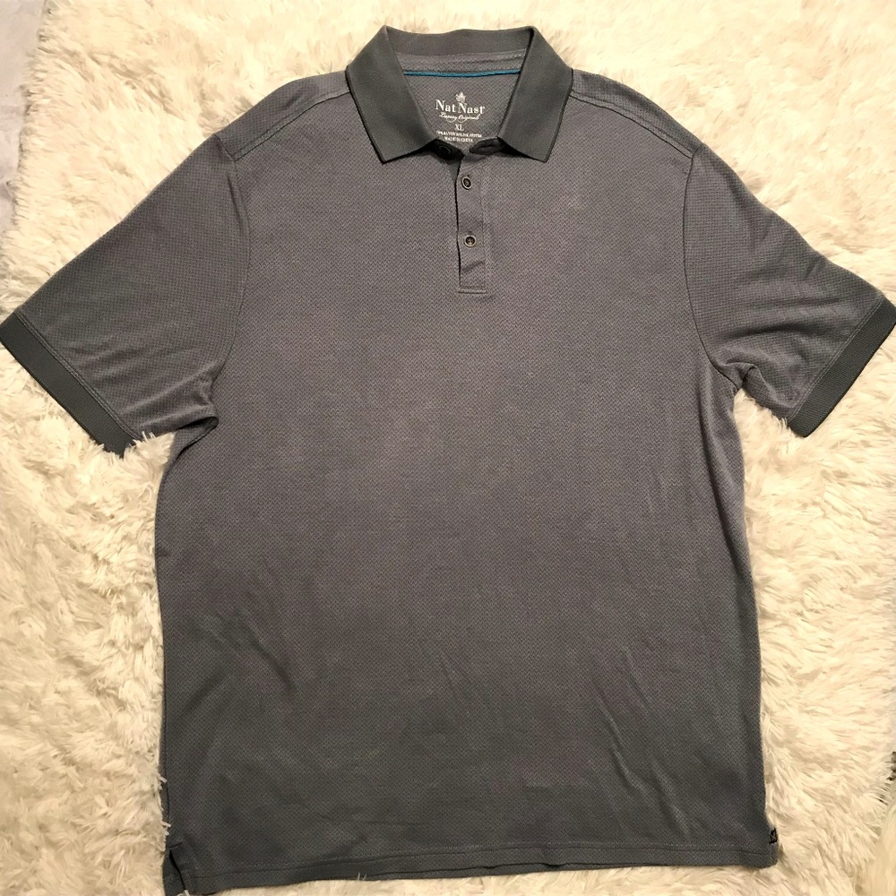 Nat Nast Gray Golf Polo